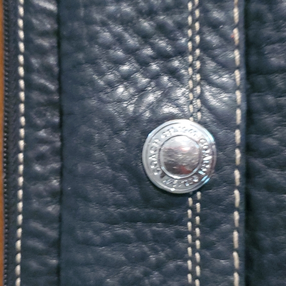 Coach Pebbled Black Leather Wristlet - Picture 2 of 6